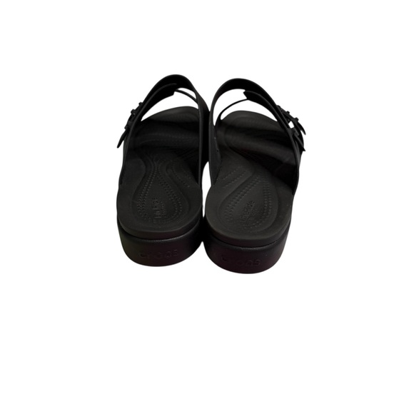 Crocs Brooklyn Buckle Low Low Black Sandals Size 7 - Picture 2 of 9